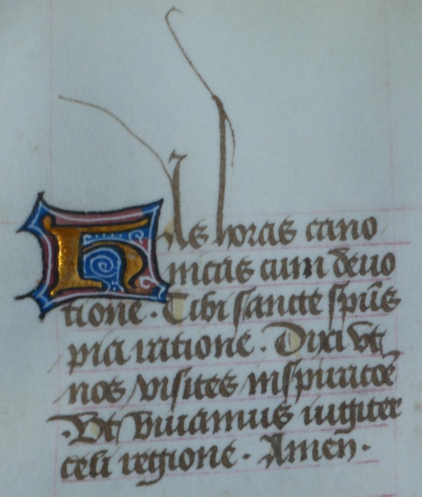 Anoniem - [Tours - Rouen] Manuscript sheet from a Book of Hours - 15th century - 1450 #1.0