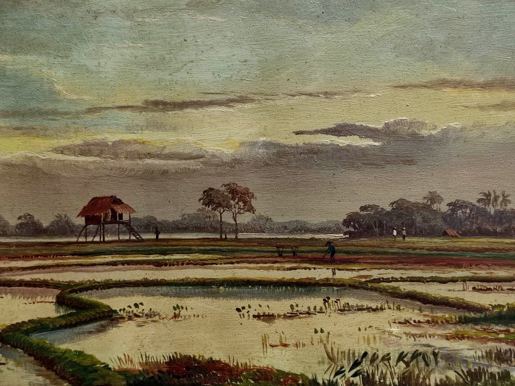 Soewardja (1900) - Paysage de rizières au crépuscule #2.1