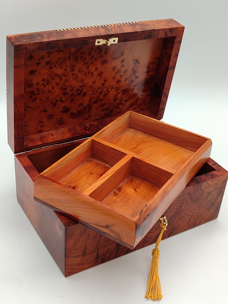 Cutie - Lemn (Thuya), Lemn, Sidef, Marqueterie, Pomul vieții #3.2