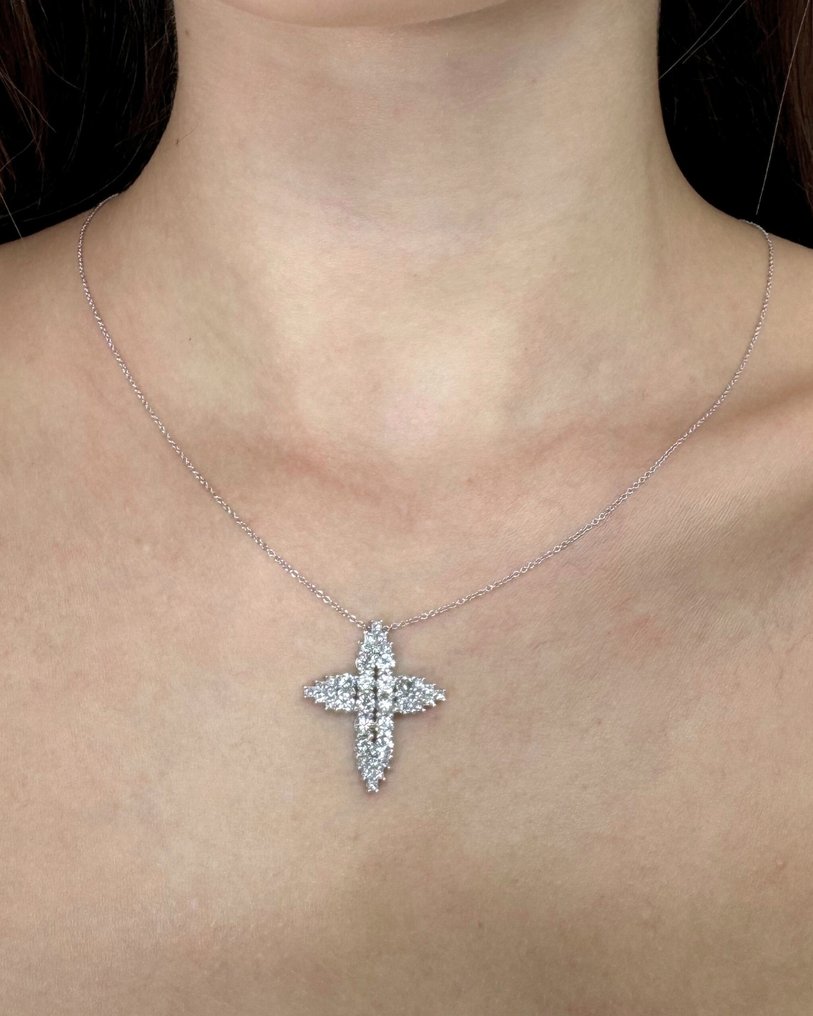 χωρίς τιμή ασφαλείας - Κολιέ με μενταγιόν - 18 καράτια Λευκός χρυσός -  2.46ct. tw. Διαμάντι (Φυσικό) - Διαμάντι - Εκλεκτό κολιέ #3.2