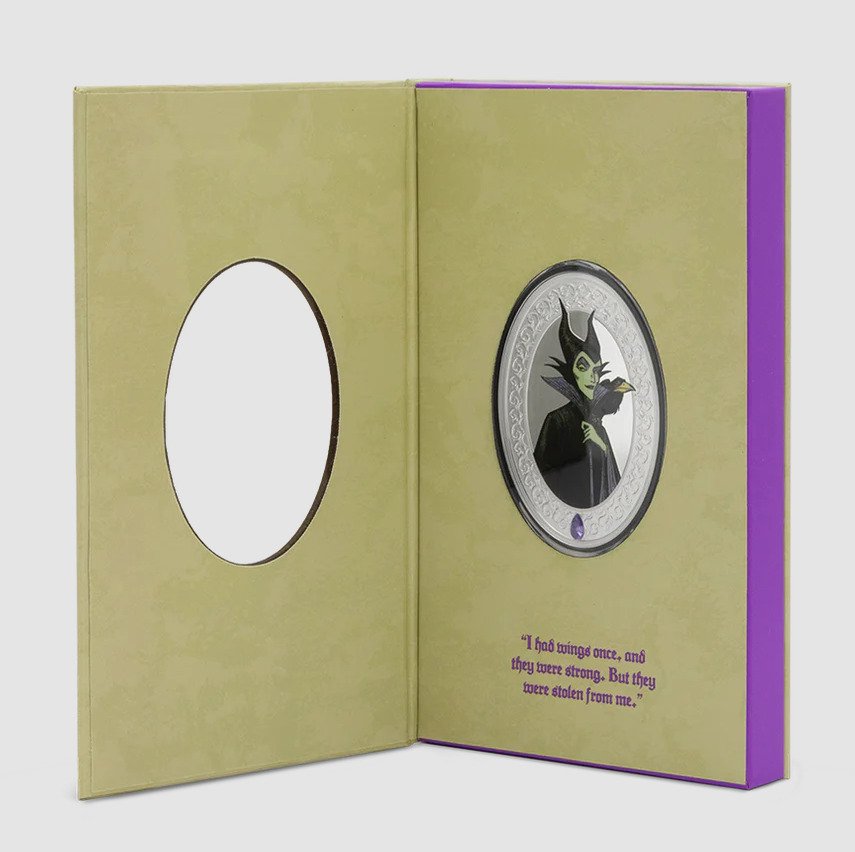 Νιούε. 2 Dollars 2025 – Disney – Maleficent – 1 oz Silver .999 – Proof – Colorized – Limited Edition #2.1