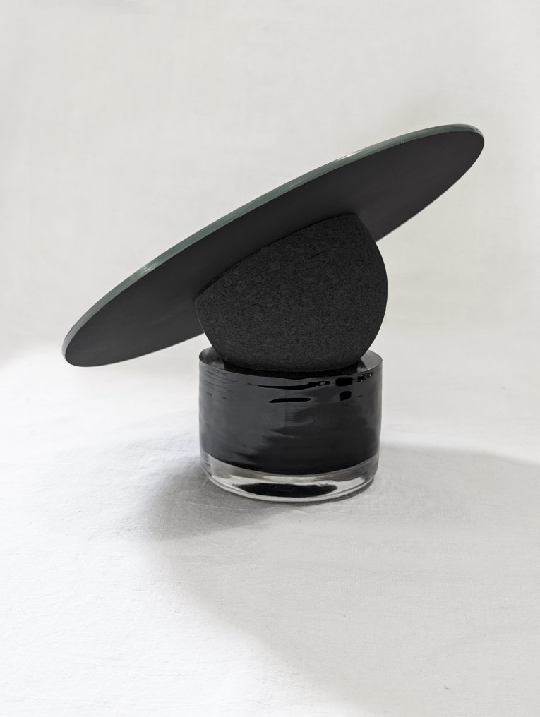 Clémence Birot - 桌上鏡- Astra 24 - Black edition - 手工吹制玻璃，光亮 #4.3