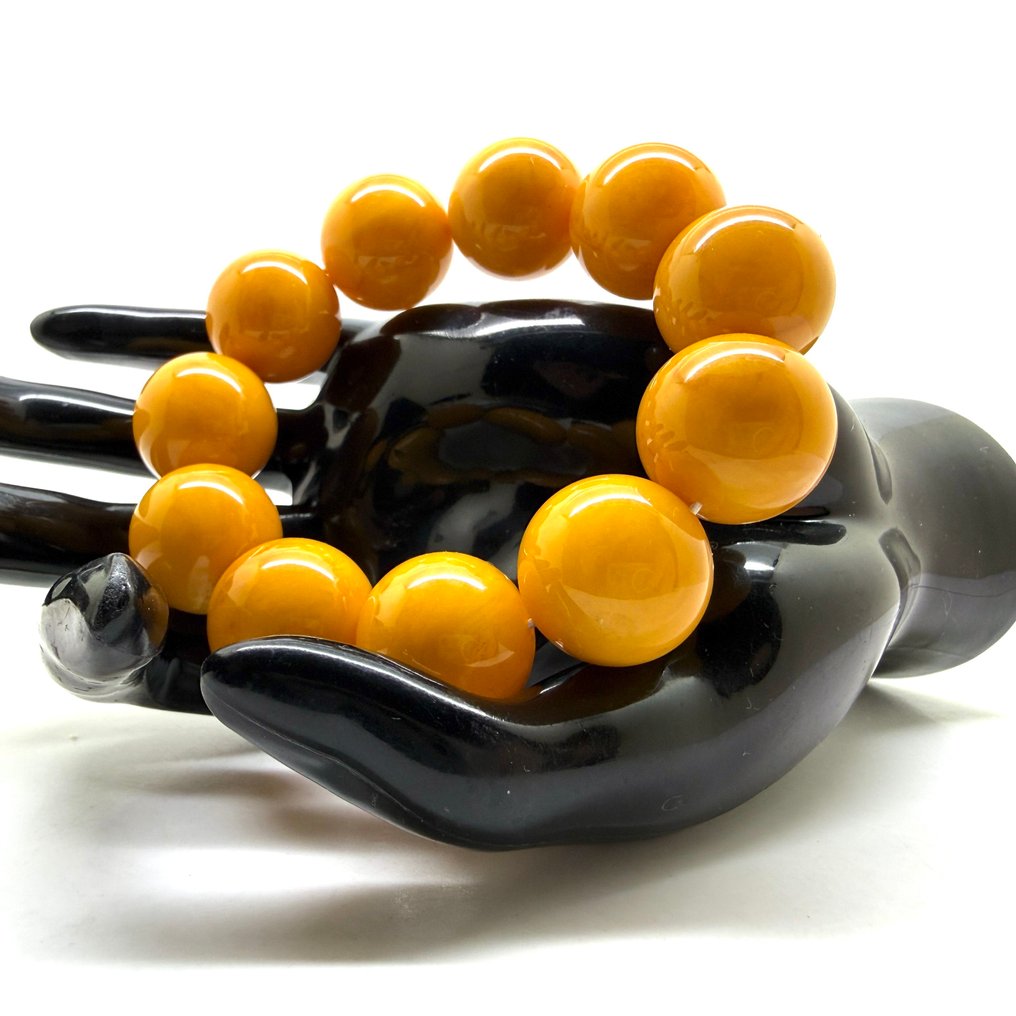 手链大号波罗的海琥珀珠子 45.2 克 - 琥珀 - Baltic amber - succinite #3.2