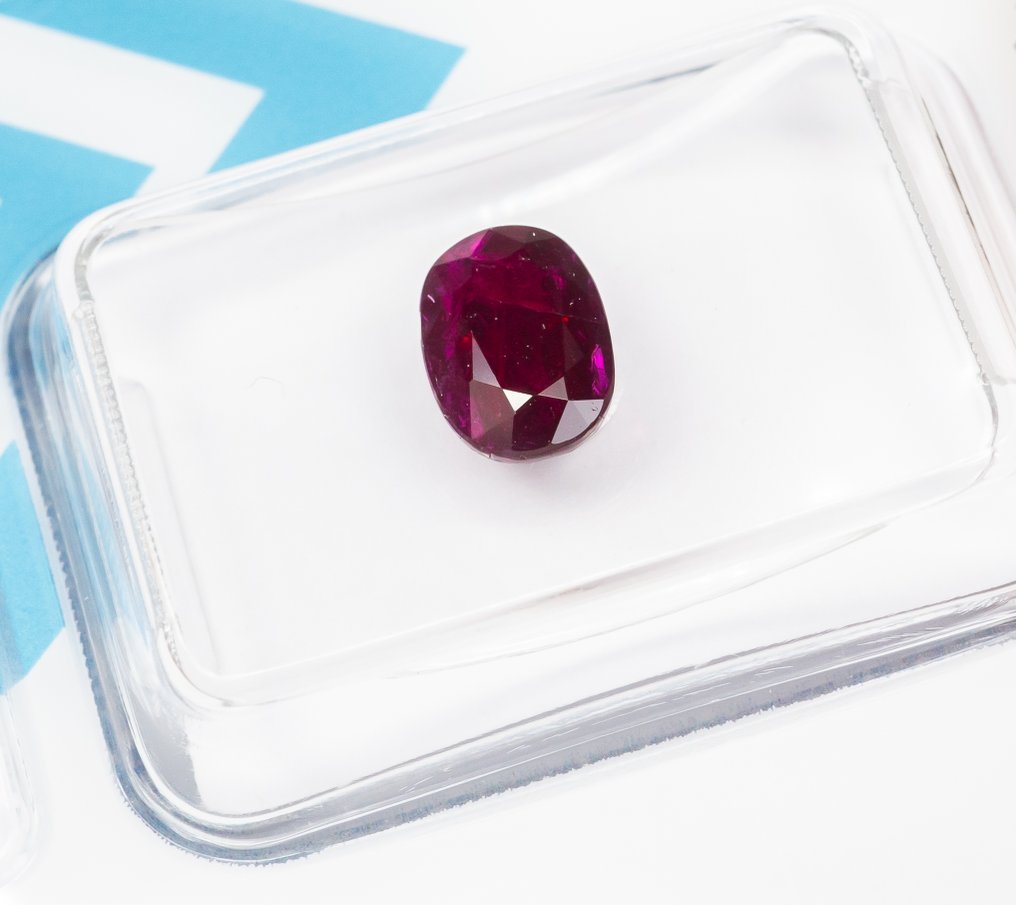 No reserve price Ruby  - 1.32 ct - International Gemological Institute (IGI) - Deep Purplish Red #1.0