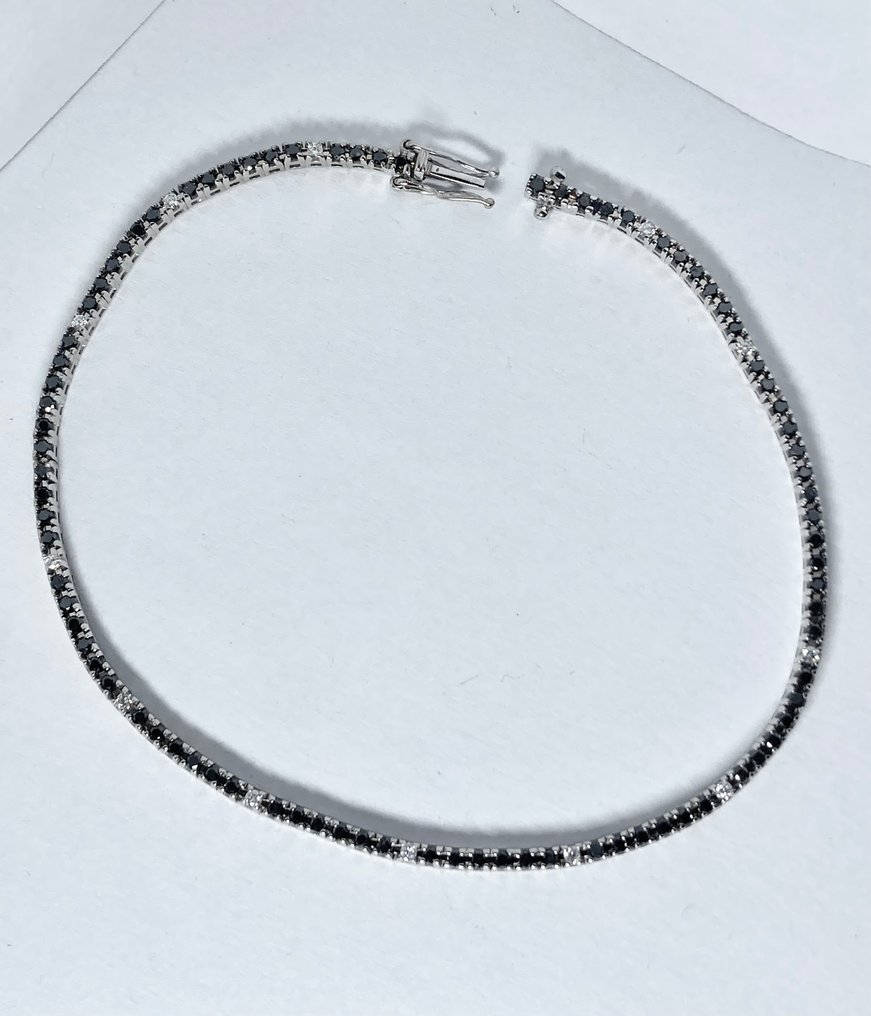 Pala Diamond - Βραχιόλι τένις - 18 καράτια Λευκός χρυσός -  1.20ct. tw. Διαμάντι (Φυσικό)  - Βραχιόλι με διαμάντια #3.2