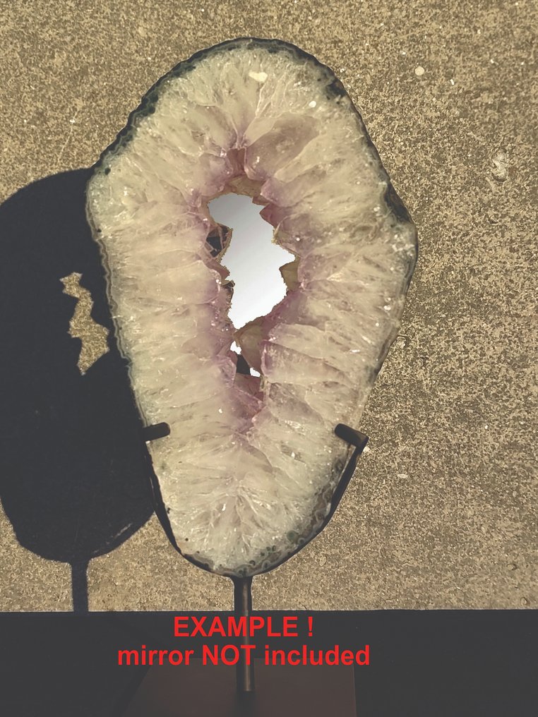 Big, Tall, Amethyst Geode Slice, Uniek Piece - Height: 47 cm - Width: 23 cm- 6.3 kg #1.0