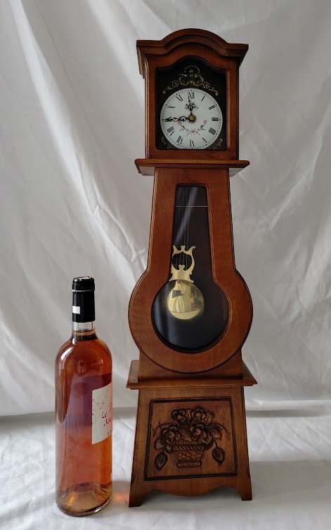 康图瓦兹钟 - SERAMM Marque et Modèle Déposé -   核桃木 - 黄铜 - 搪瓷钢 - 玻璃 - 1980-1990 #3.2