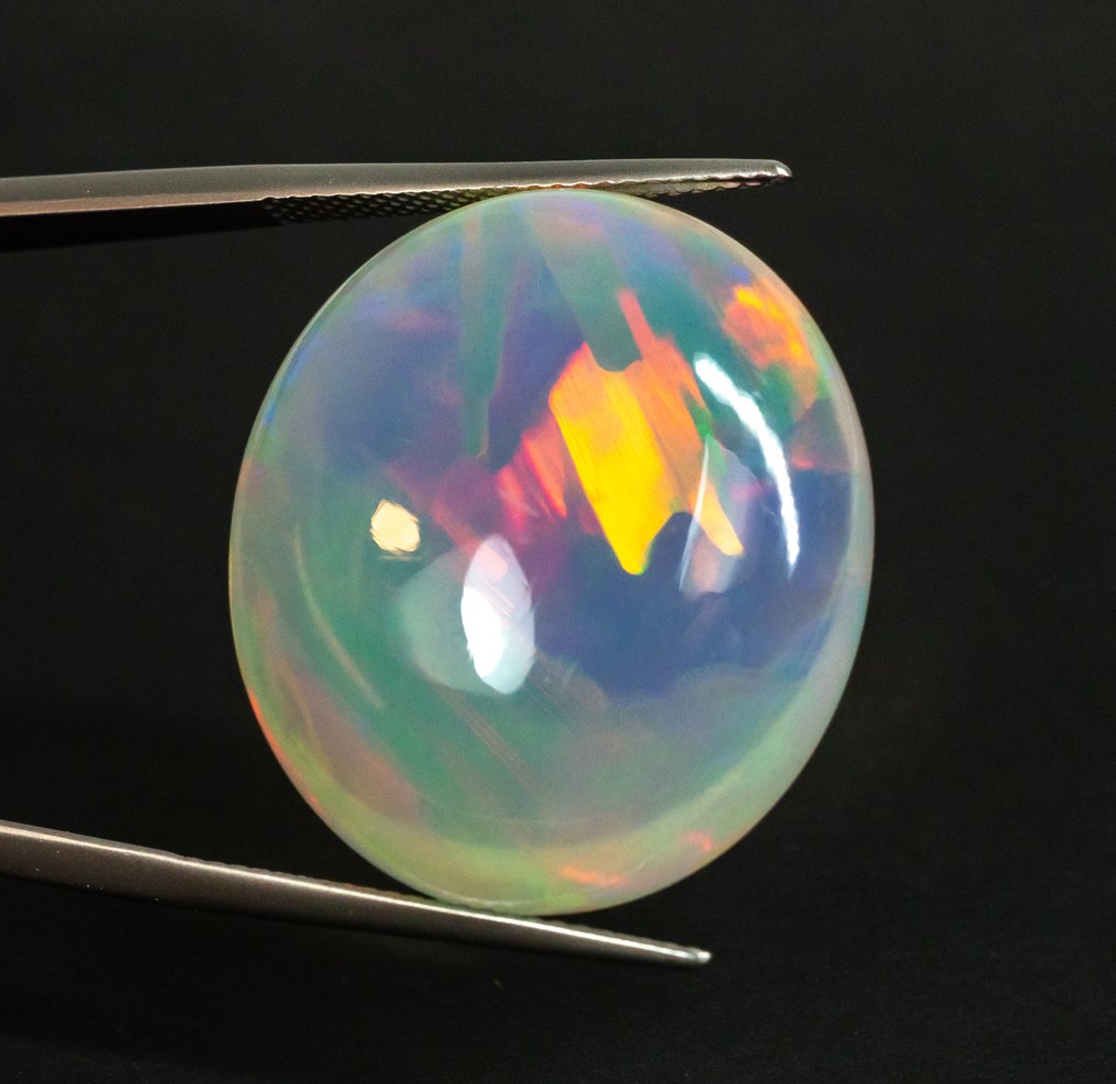 沒有保留價 蛋白石  - 32.85 ct - Antwerp Laboratory for Gemstone Testing (ALGT) - 变色效果 #2.1