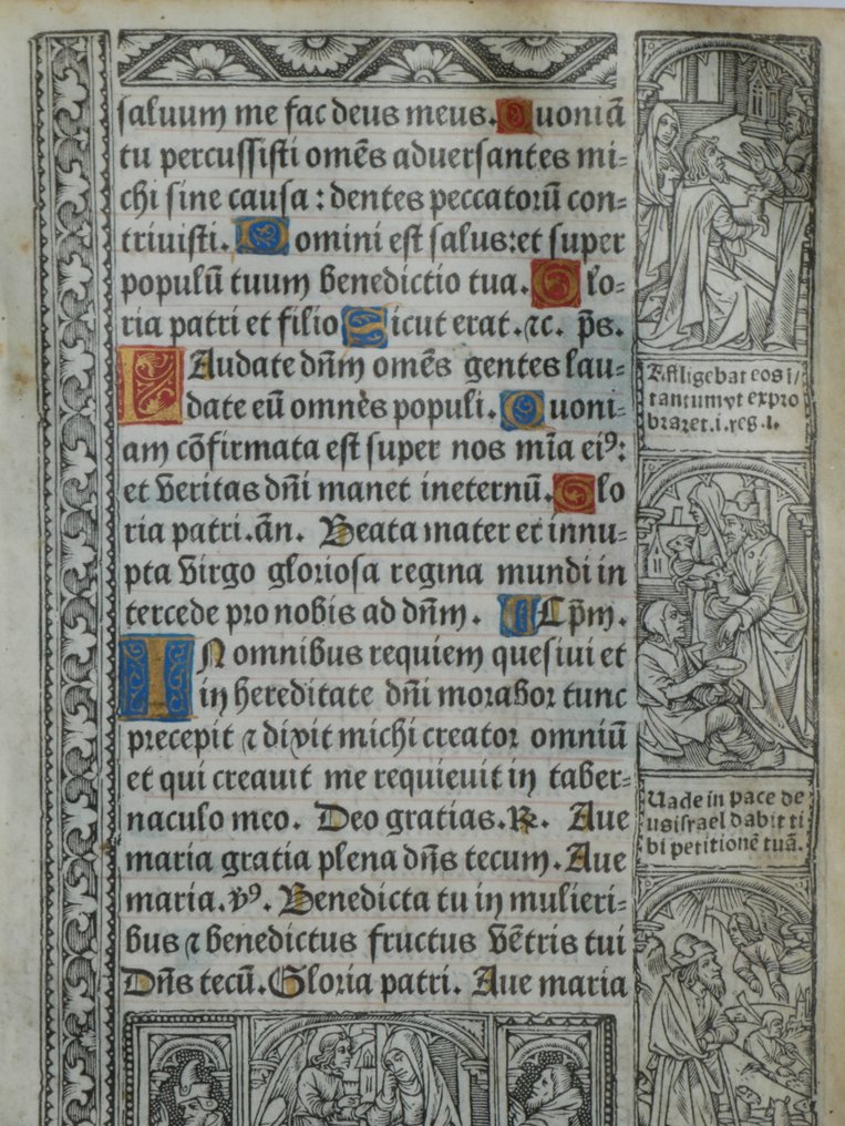 Vostre - Leaf from a book of hours, printed on vellum - 1502 #3.2