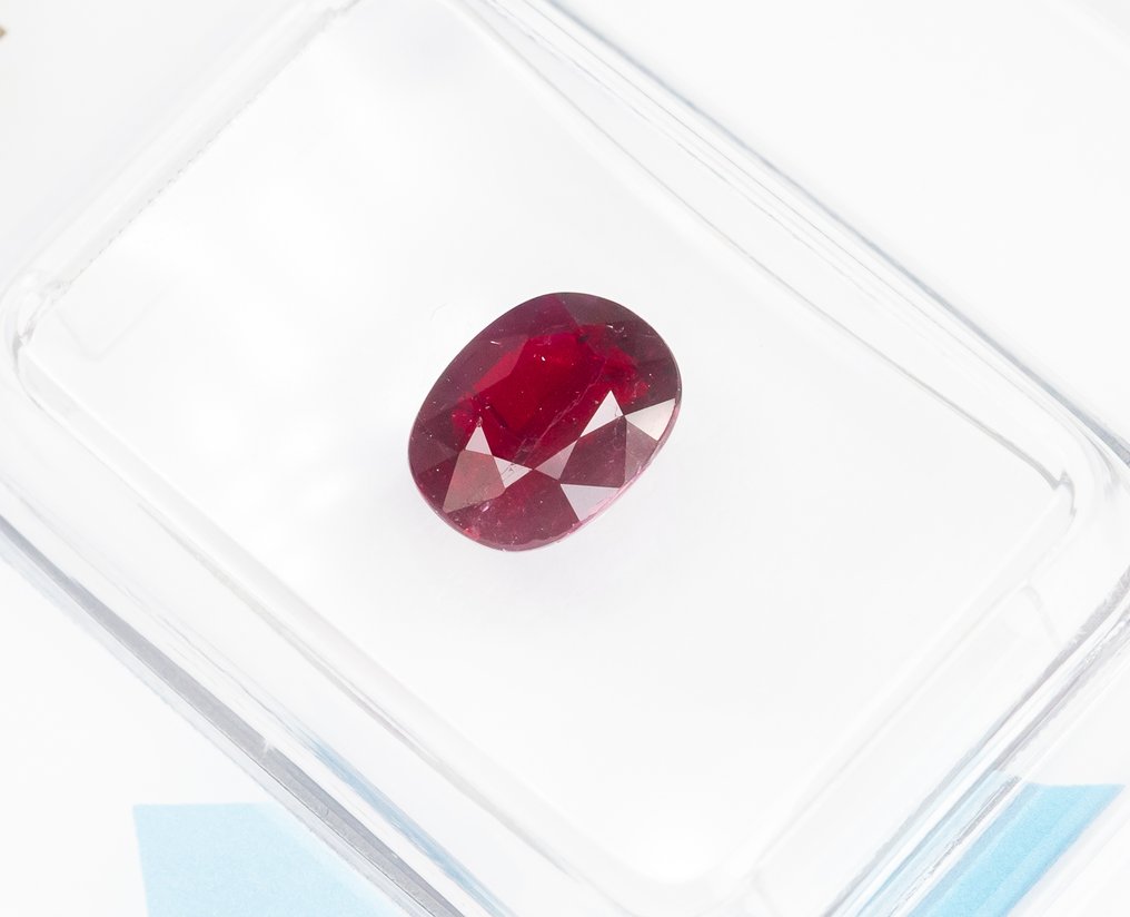 No reserve price Ruby  - 1.31 ct - International Gemological Institute (IGI) - Deep Purplish Red #2.1