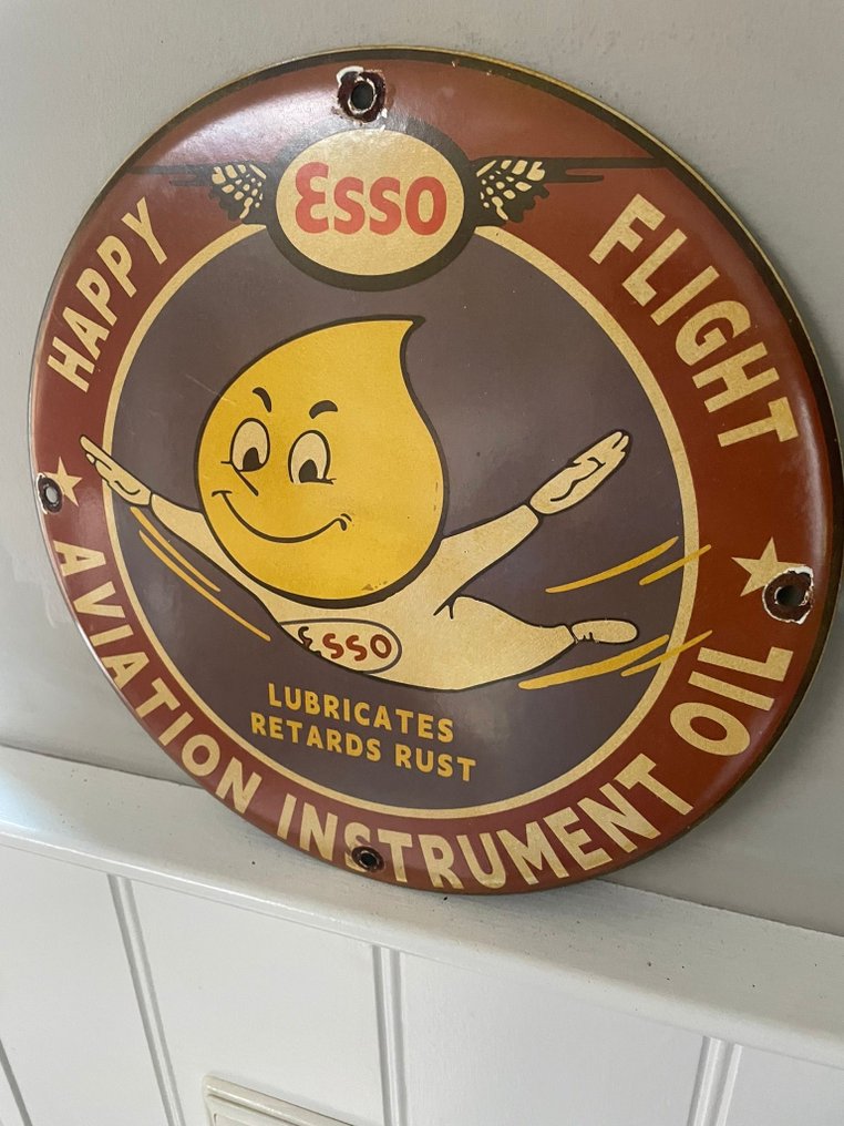 Toyota - Esso（润滑防锈） - 珐琅标志 - 搪瓷 #1.0