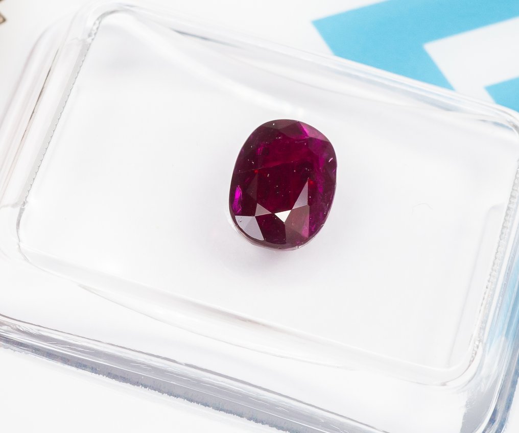 No reserve price Ruby  - 1.32 ct - International Gemological Institute (IGI) - Deep Purplish Red #2.1