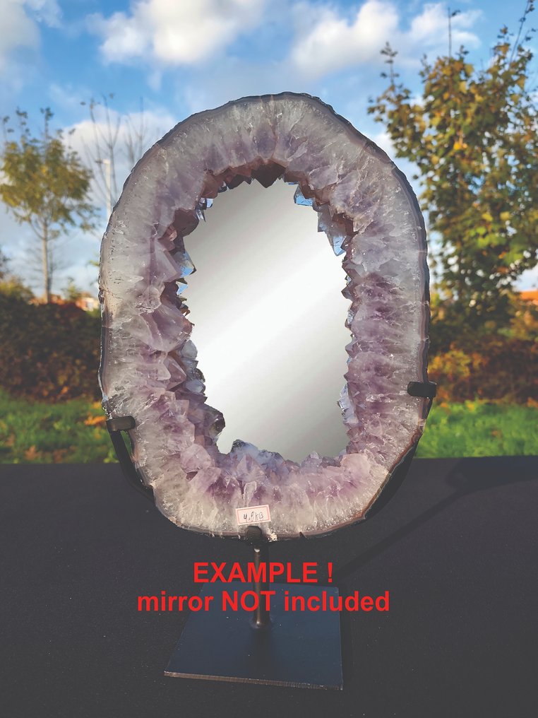 Big Open, fetta di geode di ametista, pezzo unico - Altezza: 39 cm - Larghezza: 24 cm- 4.8 kg #1.0