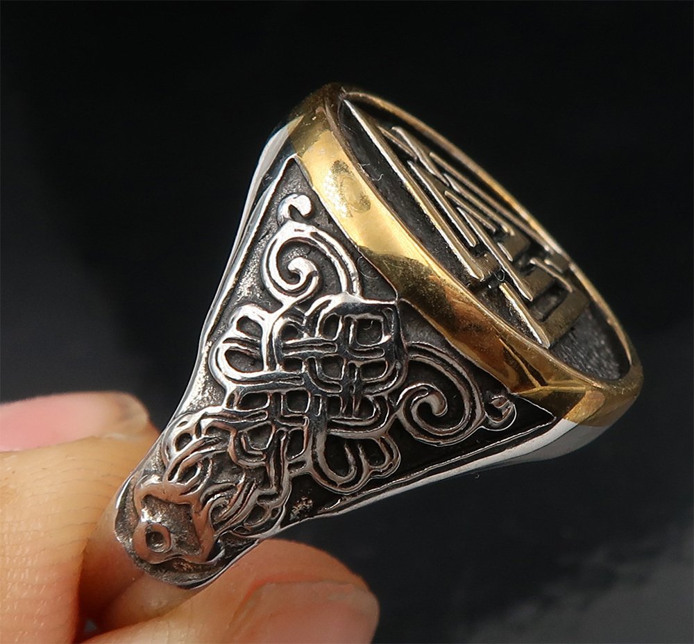 奥丁战士的维京骑士戒指：瓦尔克努特印章与命运掌控 - 戒指 #4.3