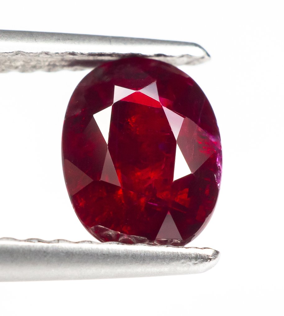 Fără preț de rezervă Rubin  - 1.13 ct - Bellerophon Gemlab - Deep Red #1.0