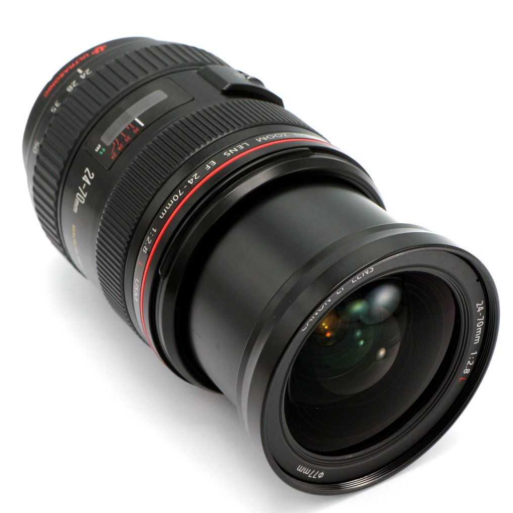 Canon EF 24-70mm f/2.8L USM + EW-83F type zonnekap #CANON PRO LENS #L-LINE QUALITY Objectif à focale variable #4.3