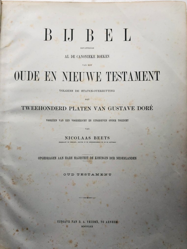Nicolaas Beets - Bijbel bevattende al de Canonieke boeken van het Oude en Nieuwe Testament - 1870 #3.2