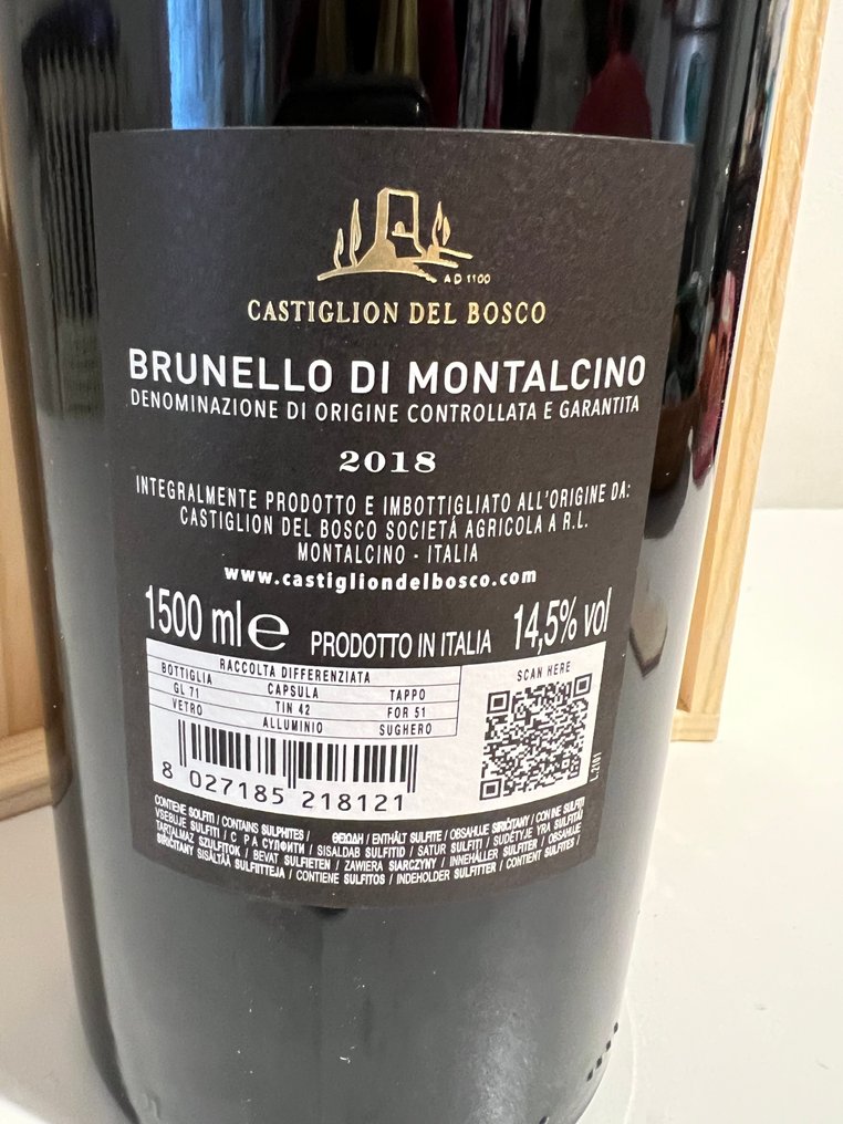 2018 Castiglion del Bosco Brunello di Montalcino - Toscana - 1 Magnum (1,5 L) #3.2