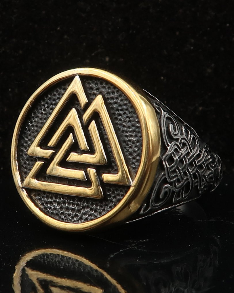 奥丁战士的维京骑士戒指：瓦尔克努特印章与命运掌控 - 戒指 #2.1