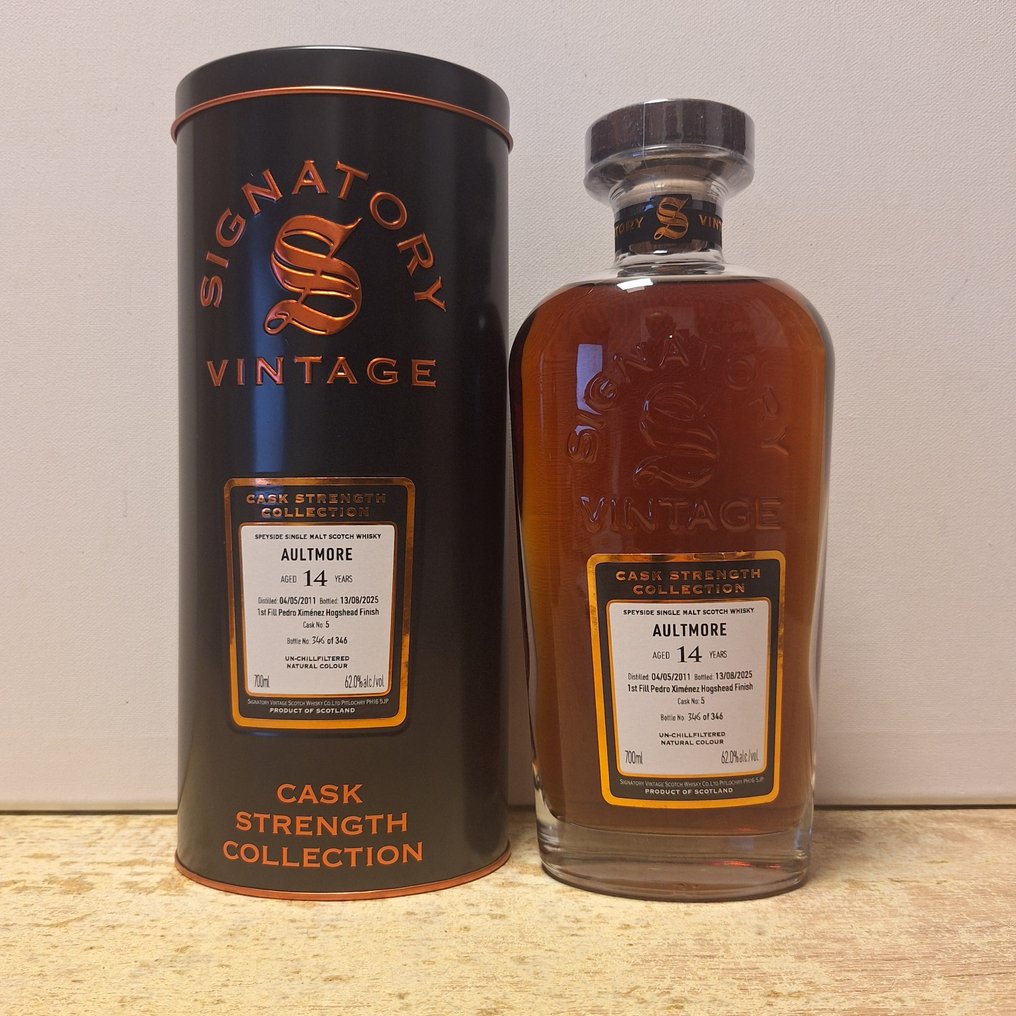 Aultmore 2011 14 years old Cask Strength Collection - First Fill PX Hogshead Finish - Signatory Vintage  - 70cl #1.0