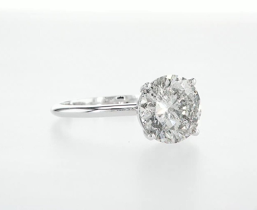 没有保留价 - 戒指 - 14K包金 白金 -  3.01ct. tw. 钻石 (天然) - 钻石 #2.1