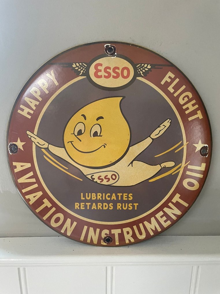 Toyota - Esso（润滑防锈） - 珐琅标志 - 搪瓷 #1.0