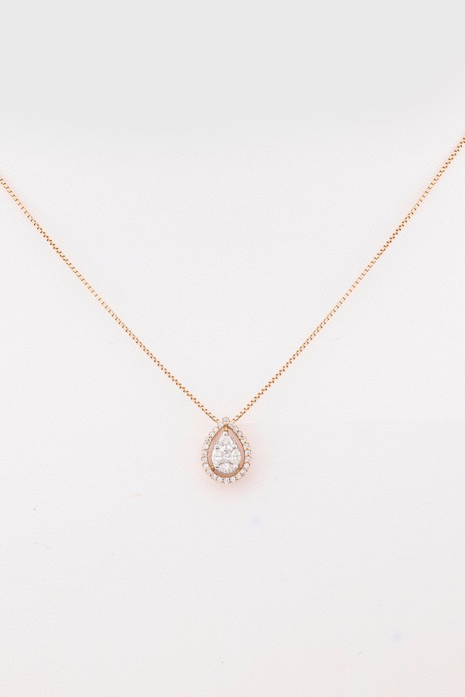 Κρεμαστό κόσμημα - 18 καράτια Ροζ χρυσό - 0.43ct. tw. Διαμάντι (Φυσικό) - Διαμάντι #4.3
