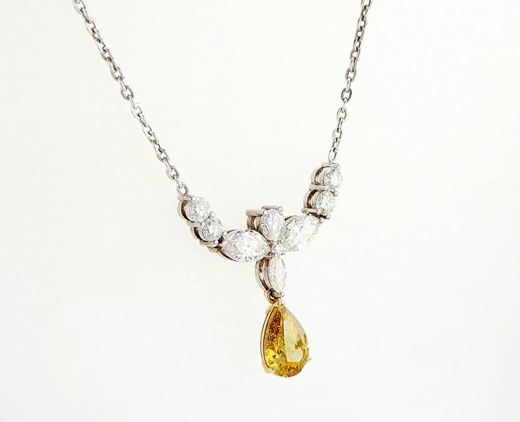 Κολιέ - 18 καράτια Λευκός χρυσός -  2.17ct. tw. - Διαμάντι - Γεια #1.0