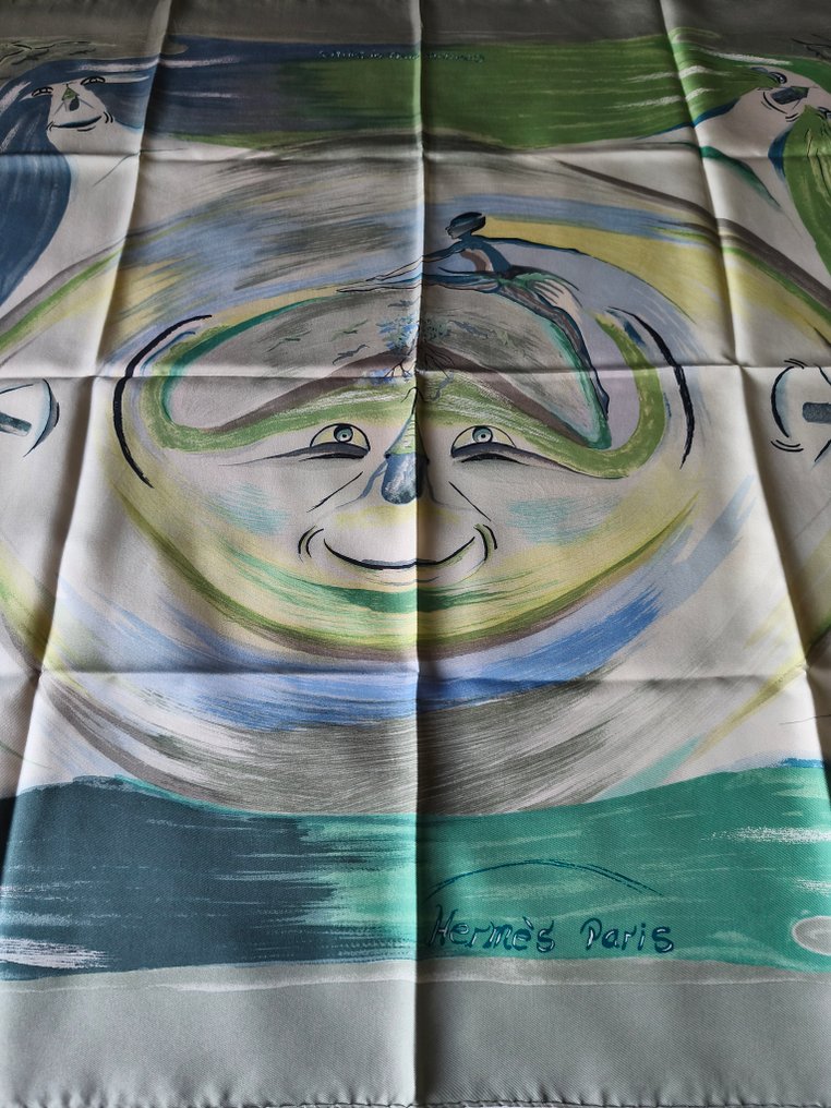 Hermès - SMILES IN THIRD MILLENARY by Sefedin, recherché - Foulard #1.0