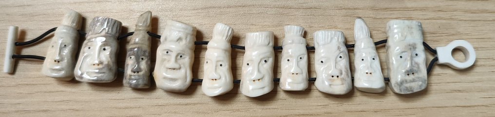 Βραχιόλι με 10 πρόσωπα - Ινουίτ - Tupilak - Γροιλανδία #1.0