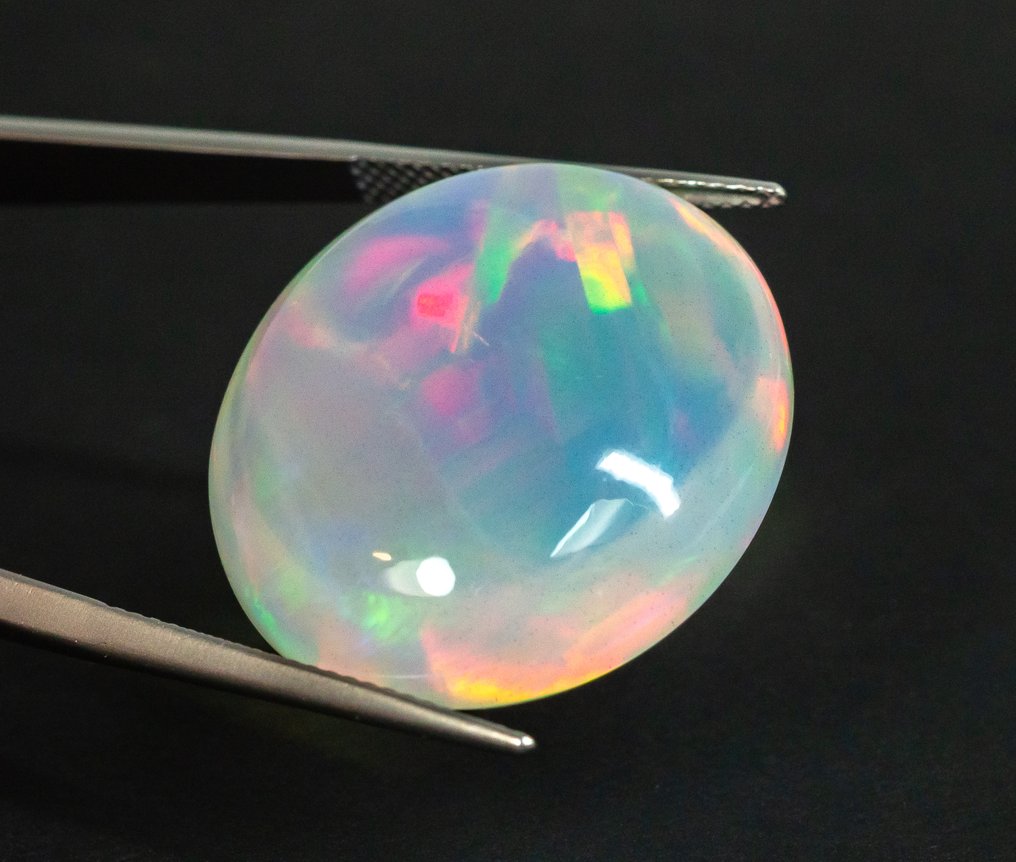 沒有保留價 蛋白石  - 32.85 ct - Antwerp Laboratory for Gemstone Testing (ALGT) - 变色效果 #3.2