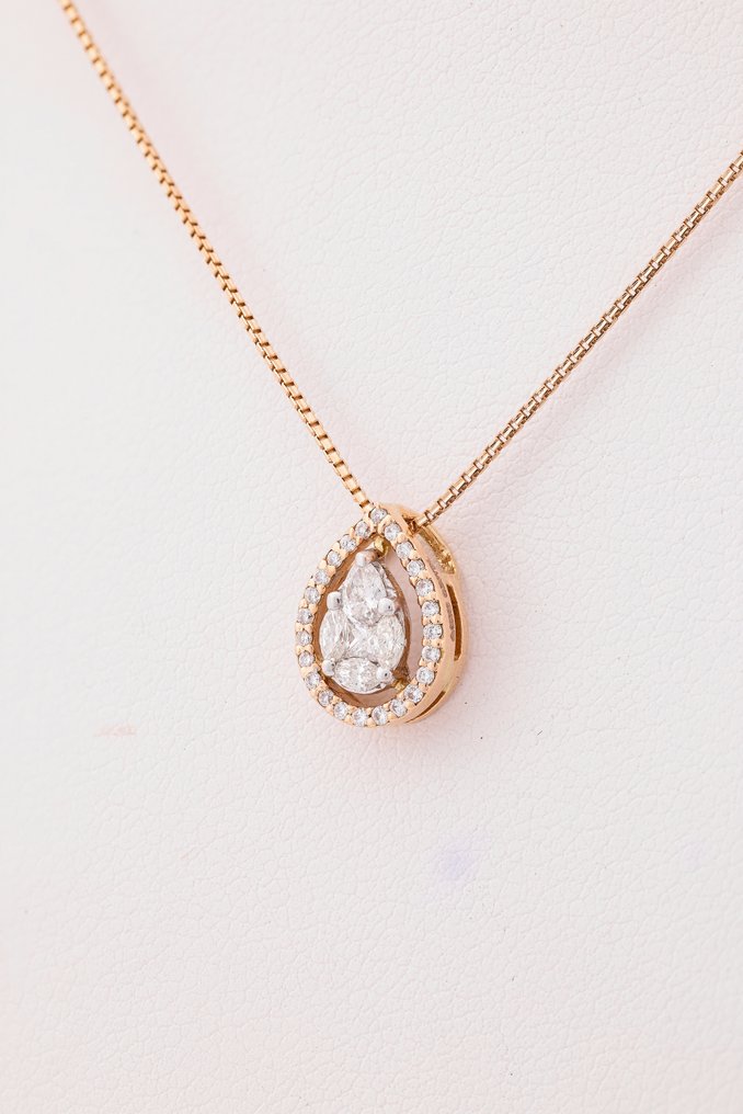Κρεμαστό κόσμημα - 18 καράτια Ροζ χρυσό - 0.43ct. tw. Διαμάντι (Φυσικό) - Διαμάντι #2.1