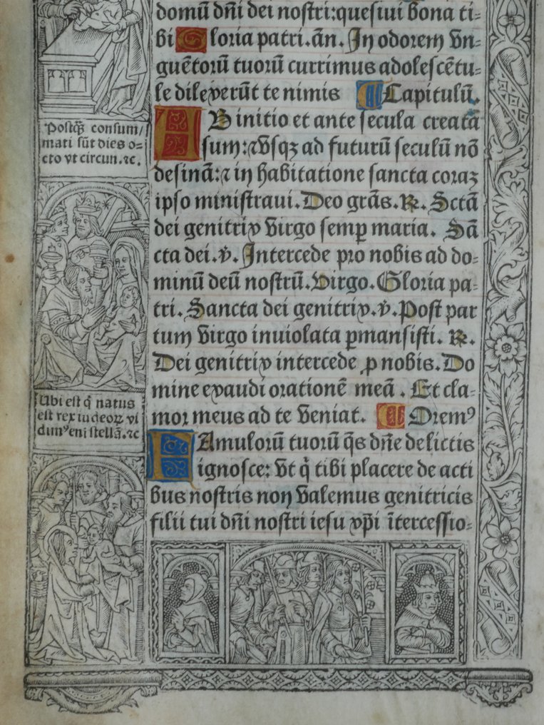 Vostre - Leaf from a book of hours, printed on vellum - 1502 #1.0