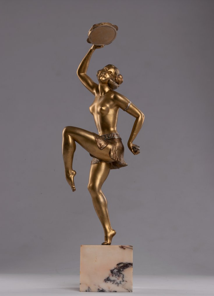 Sculpture, Danzatrice con tamburo - 47.5 cm - regulate #1.0