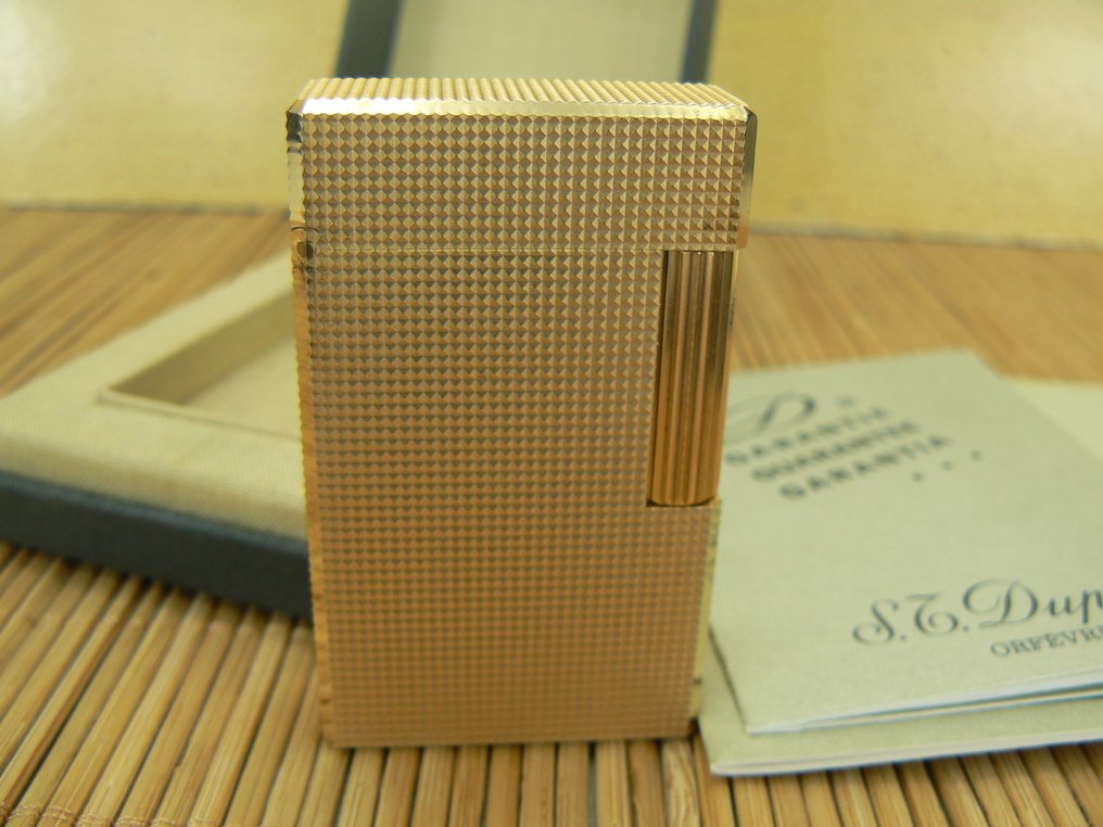 S.T. Dupont - Diamond tip - Pocket lighter - Gold-plated brushed #1.0
