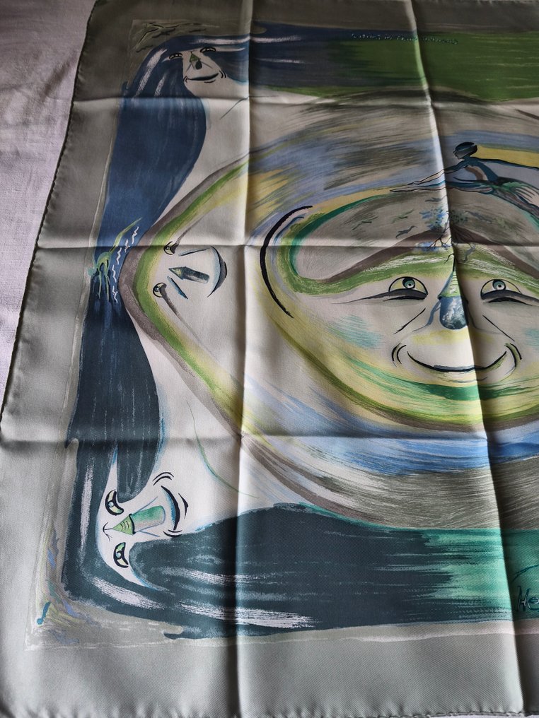 Hermès - SMILES IN THIRD MILLENARY by Sefedin, recherché - Foulard #2.1