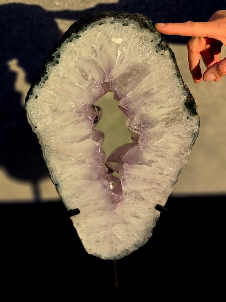 Big, Tall, Amethyst Geode Slice, Uniek Piece - Height: 47 cm - Width: 23 cm- 6.3 kg #2.1