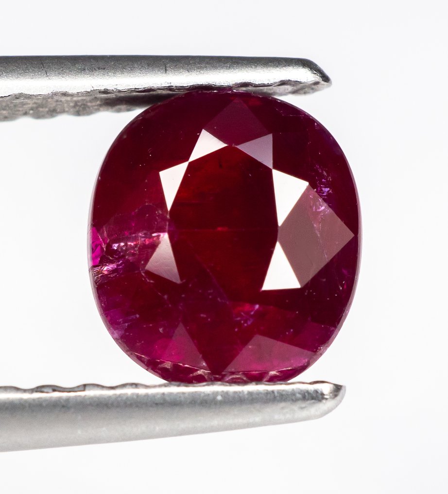 No reserve price Ruby - 1.28 ct - Bellerophon Gemlab - Deep Red #1.0