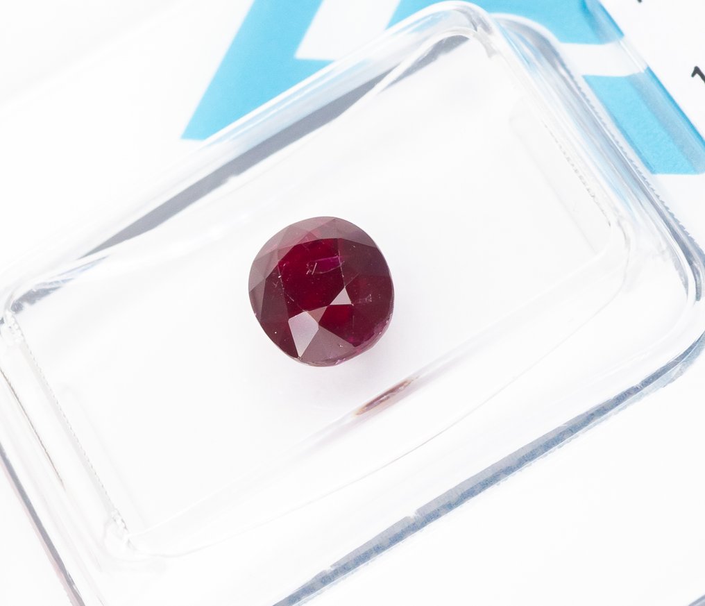 No reserve price Ruby  - 1.45 ct - International Gemological Institute (IGI) - Deep Purplish Red #1.0