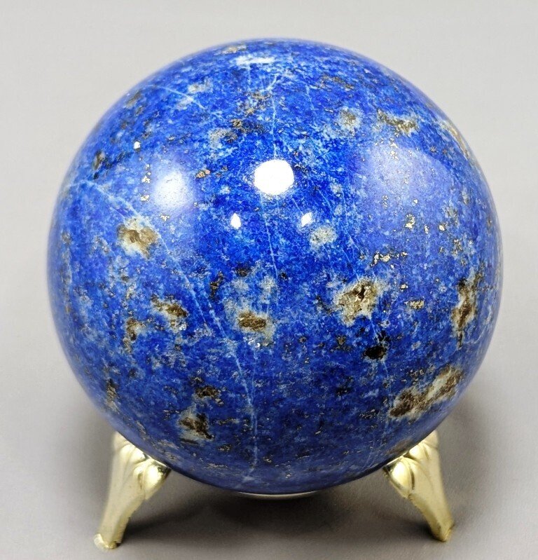 Natural Lapis Lazuli Healing Stone Sphere - Height: 73 mm - Width: 73 mm- 594 g - (1) #1.0
