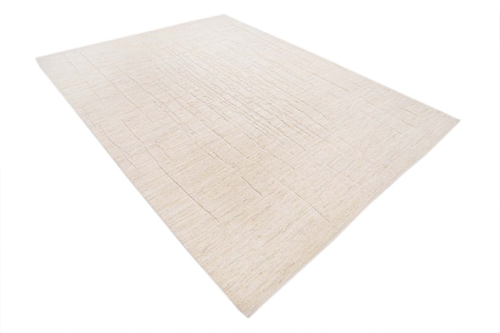 Χειροποίητο διακοσμητικό χαλί σχεδιαστή από μαλλί με ανάγλυφο. - Χαλί - 301 cm - 226 cm #1.0