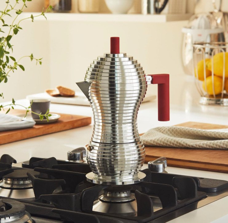 Alessi - Michele De Lucchi - Kaffeekanne - Pulcina 6 tazza - Aluminium #1.0