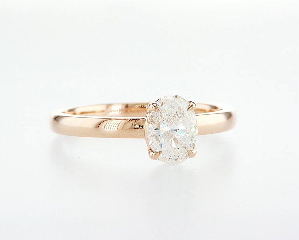 χωρίς τιμή ασφαλείας - Δαχτυλίδι αρραβώνων - 14 καράτια Ροζ χρυσό -  1.01ct. tw. Διαμάντι (Φυσικό) #1.0