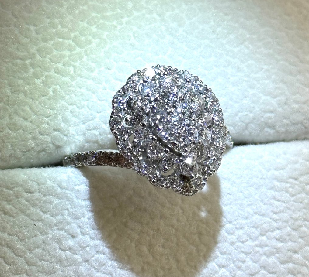 Inel - 18 ct. Aur alb - 1.55ct. tw. Diamant (Natural) #3.2