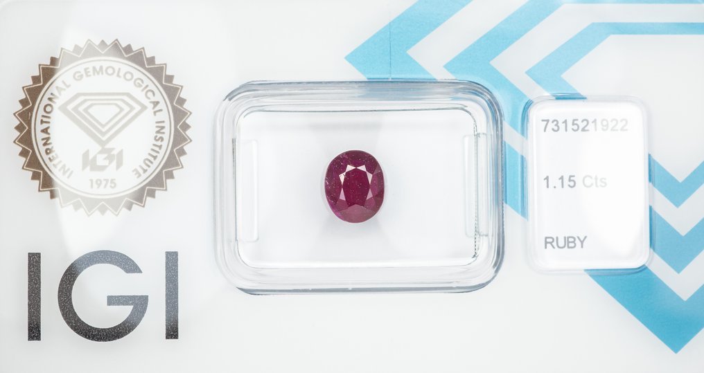 没有保留价 红宝石  - 1.15 ct - 国际宝石研究院（IGI） - 深紫红色 #3.2
