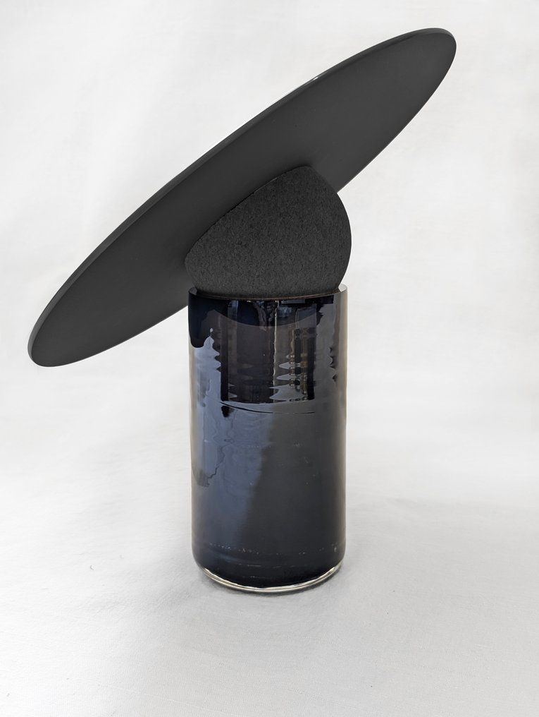 Clémence Birot - Table mirror- Astra 30 Black edition - Hand-blown glass #1.0