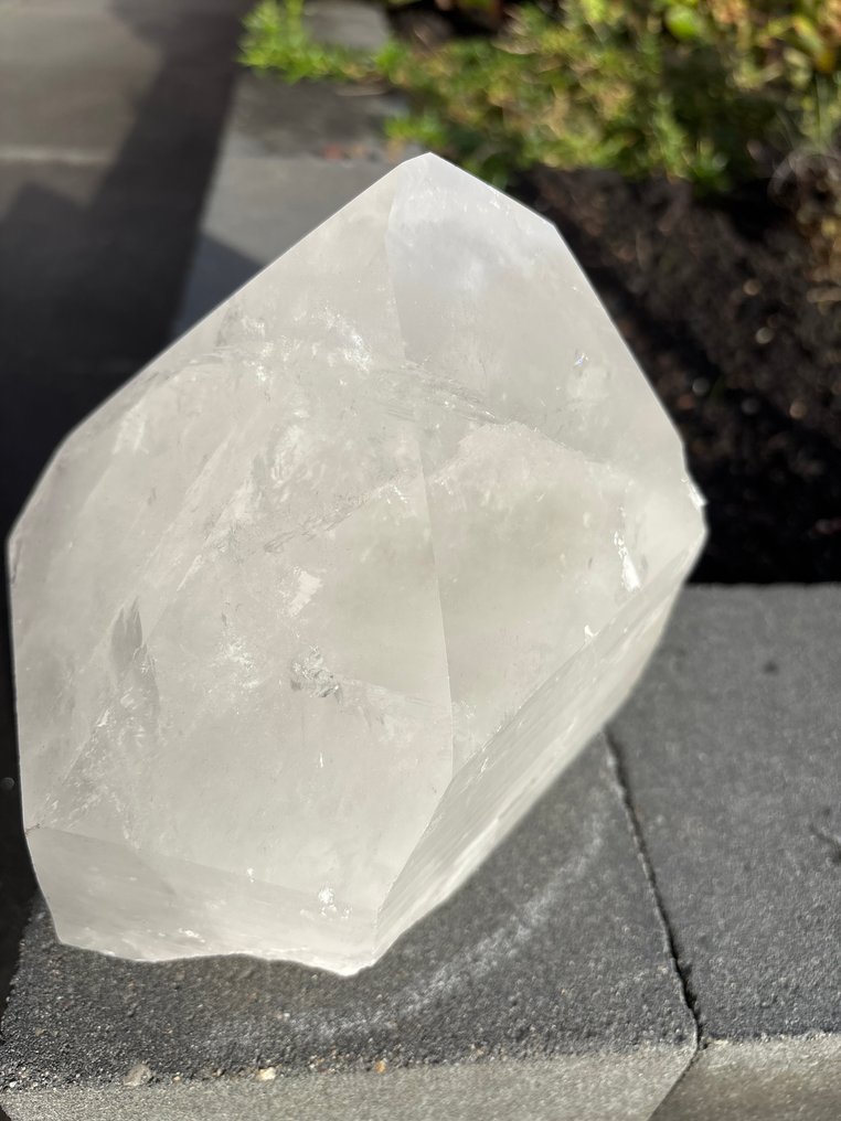 Rock crystal Crystal point - Height: 17 cm - Width: 19 cm- 3,9 kg - (1) #2.1