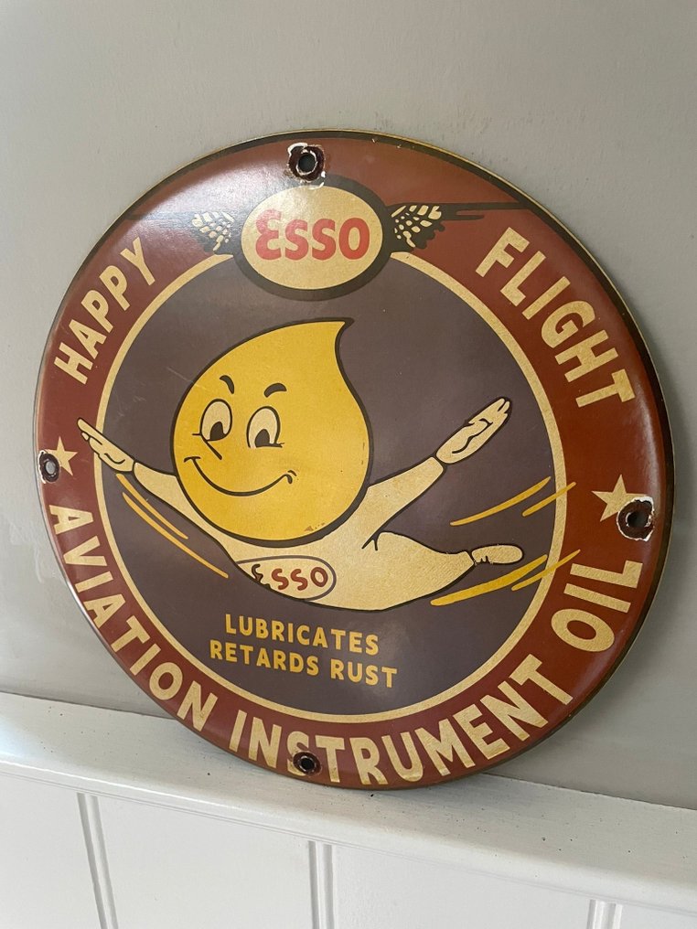 Toyota - Esso（润滑防锈） - 珐琅标志 - 搪瓷 #2.1