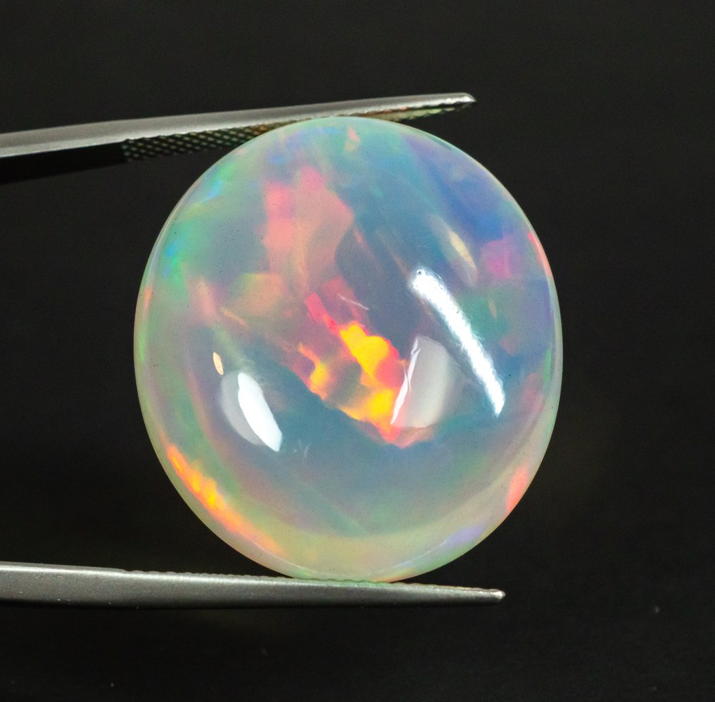 沒有保留價 蛋白石  - 32.85 ct - Antwerp Laboratory for Gemstone Testing (ALGT) - 变色效果 #1.0