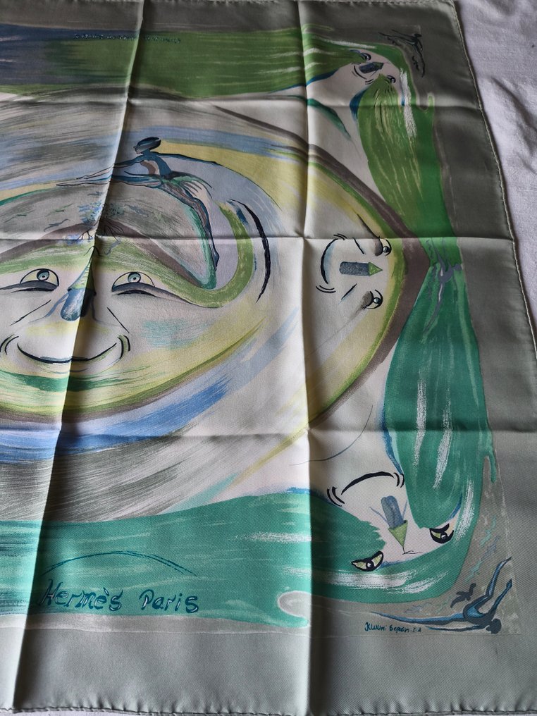 Hermès - SMILES IN THIRD MILLENARY by Sefedin, recherché - Foulard #3.2